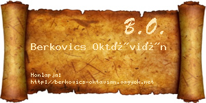 Berkovics Oktávián névjegykártya